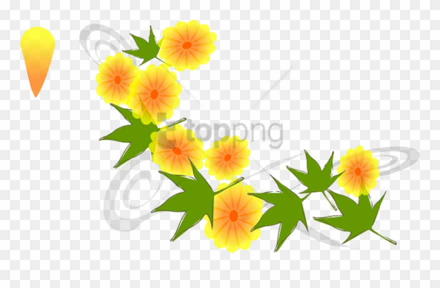 Free Png Inspired Yellow, Flower, Flowers, Japanese, Clipart
