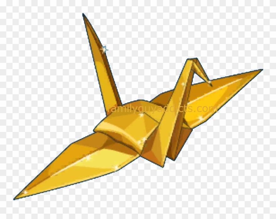 Giant Golden Paper Crane - Military Aircraft Clipart