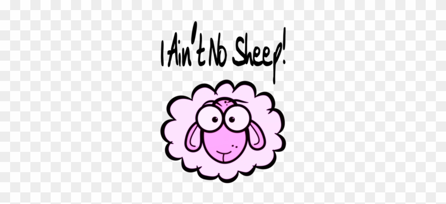 I Ain't No Sheep Pink Clipart