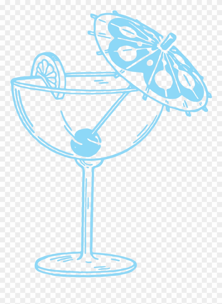 Ombrelle Cocktail Illustration Clipart