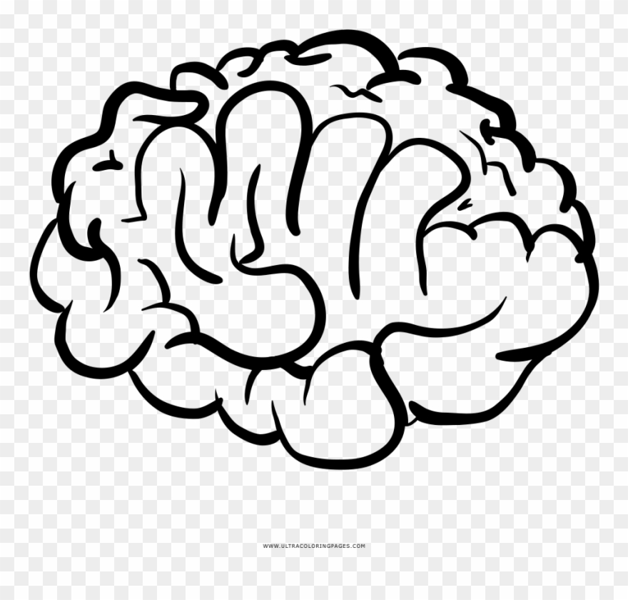 Brain Coloring Page Clipart