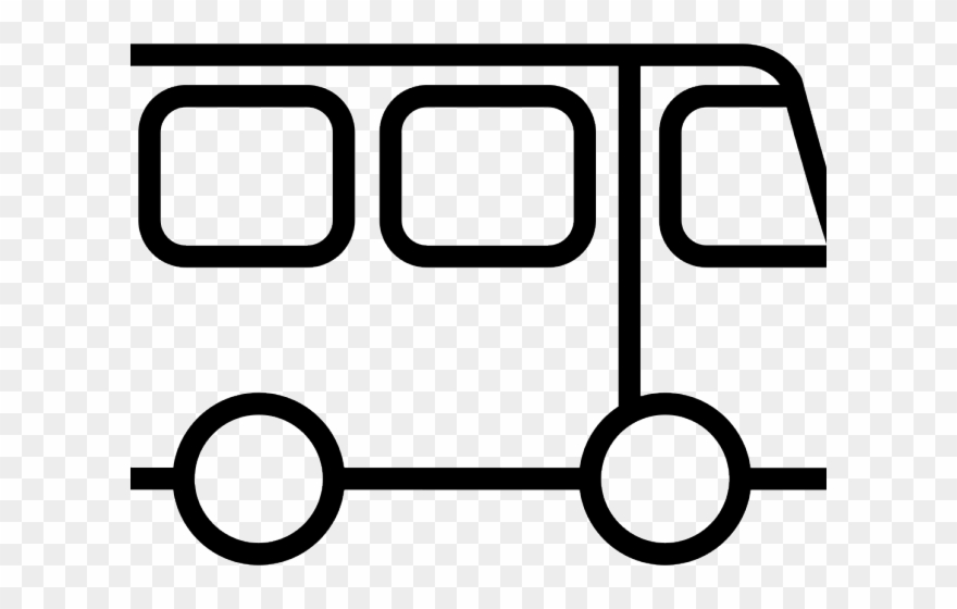 Bus Drawing Outline - Bus Outline Icon Png Clipart