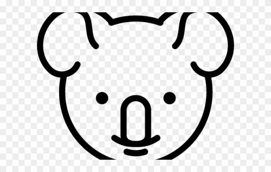 Koala Head Vector Clipart
