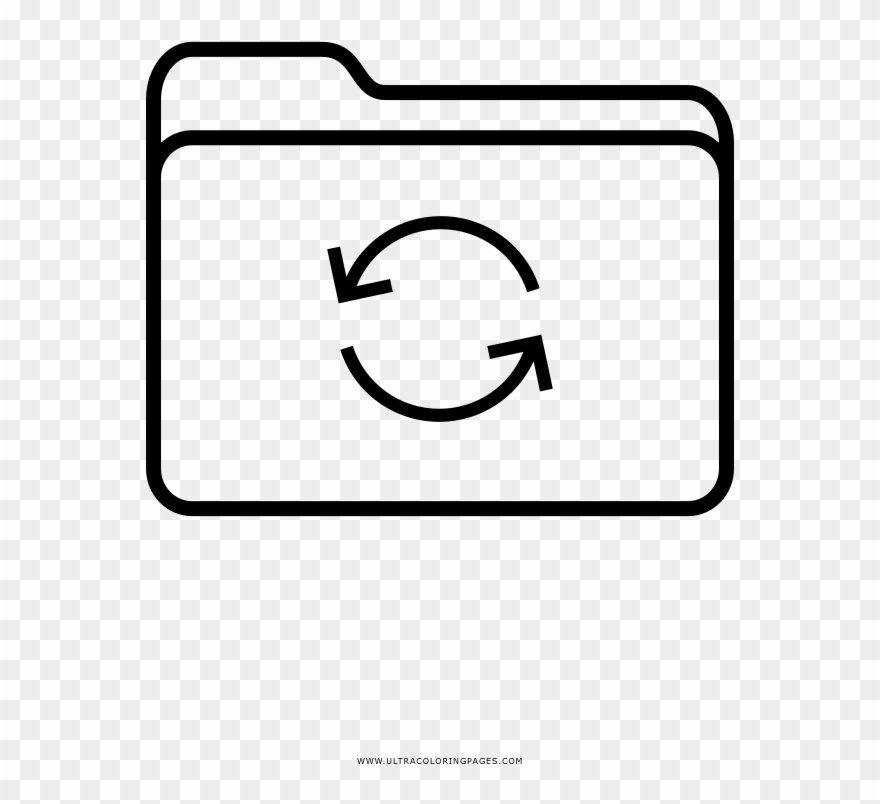 Recycle Folder Coloring Page Clipart