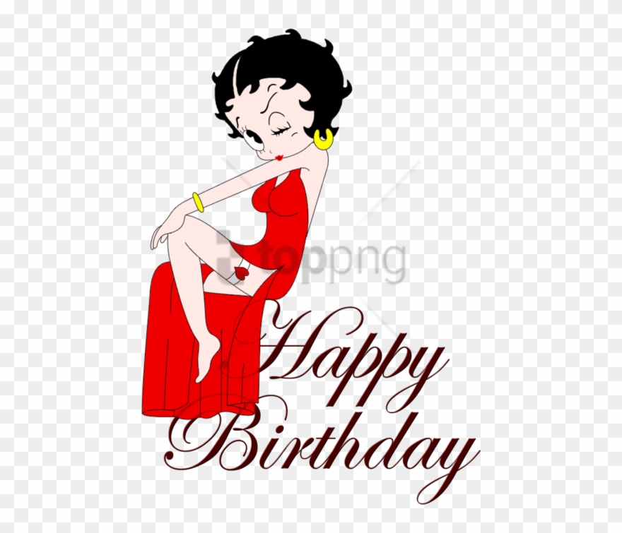 Free Png Betty Boop Happy Birthday Banner Png Image - Happy Birthday Text Png Clipart