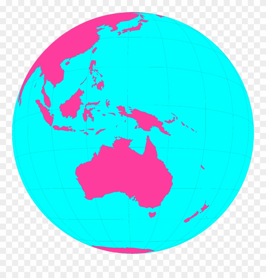 Globe Clipart Australia - South East Asia And Australia - Png Download