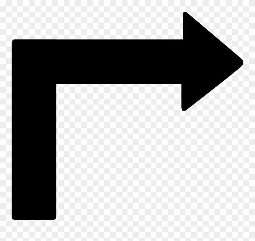 980 X 880 2 - Arrow Turn Right Icon Png Clipart