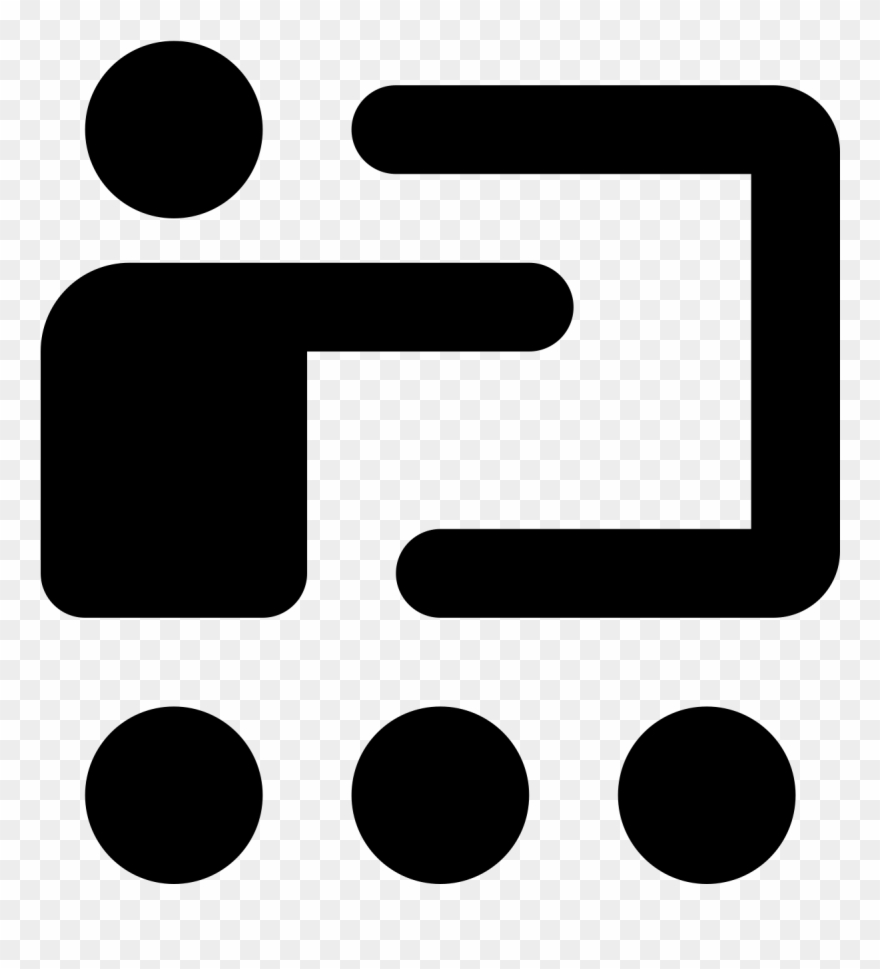 This Icon Represents A Classroom And Shows A Teacher Clipart