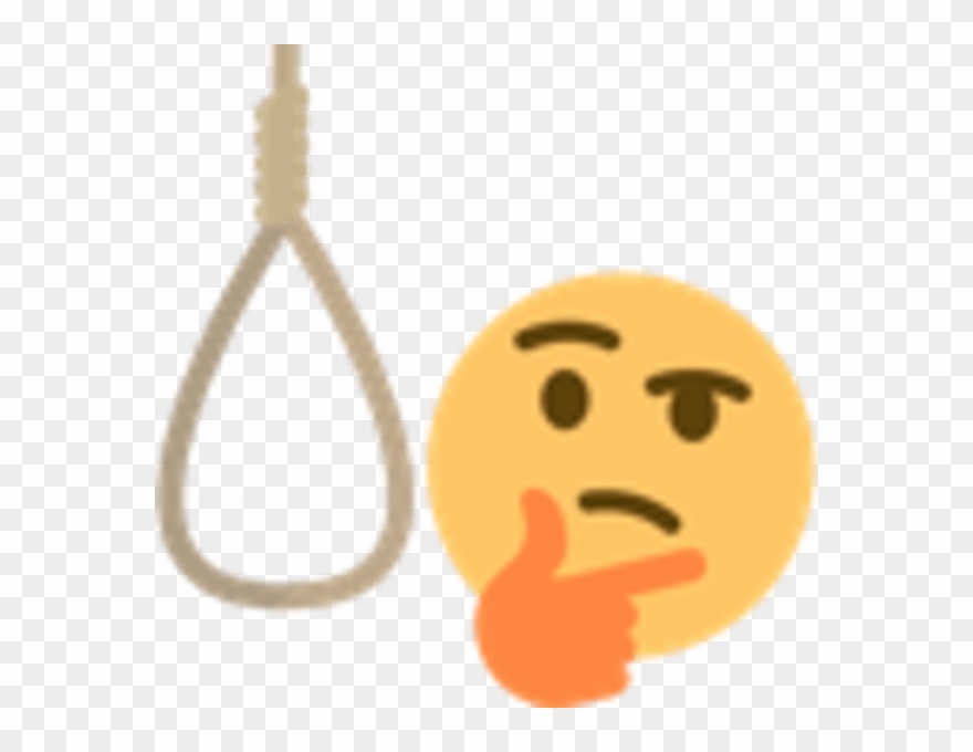 Awesome Thinking Emoji Meme Face Transparent Inspiration - Thinking About Suicide Emoji Clipart