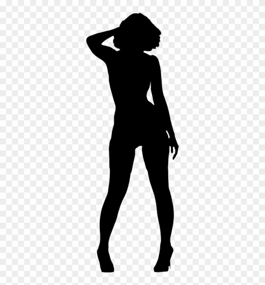 30 Woman Silhouettes - Silhouette Of Woman Standing Png Clipart