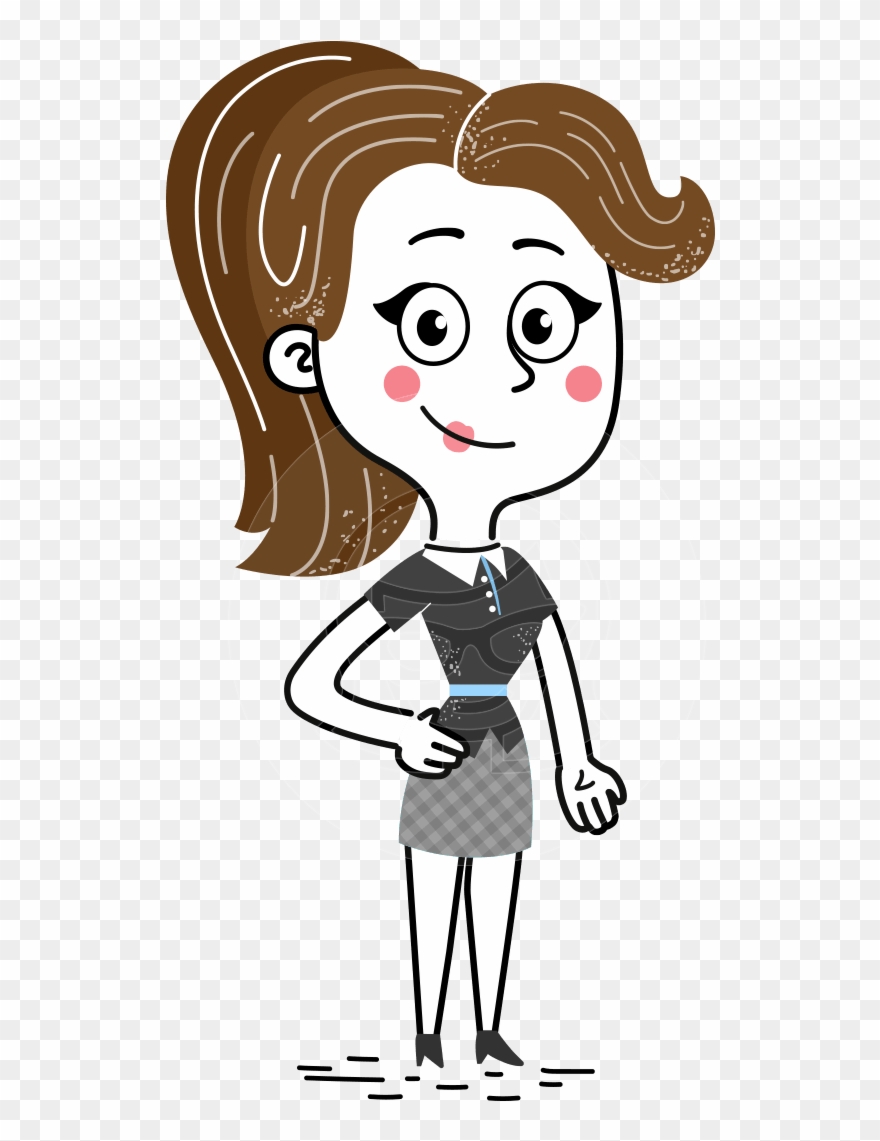 Hand Drawn Girl Cartoon Vector Character Aka Cynthia - Reward Of Hard Work Is More Work Clipart