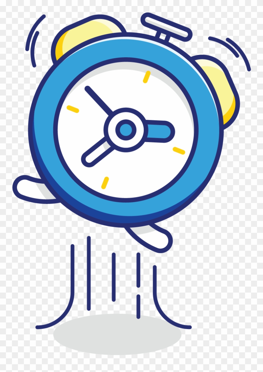 Alarm Clock Jumping Concept - Circle Clipart