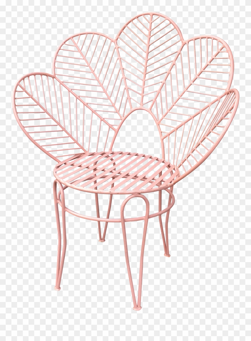 Pink Iron Flower Chair On Chairish - Chair Clipart