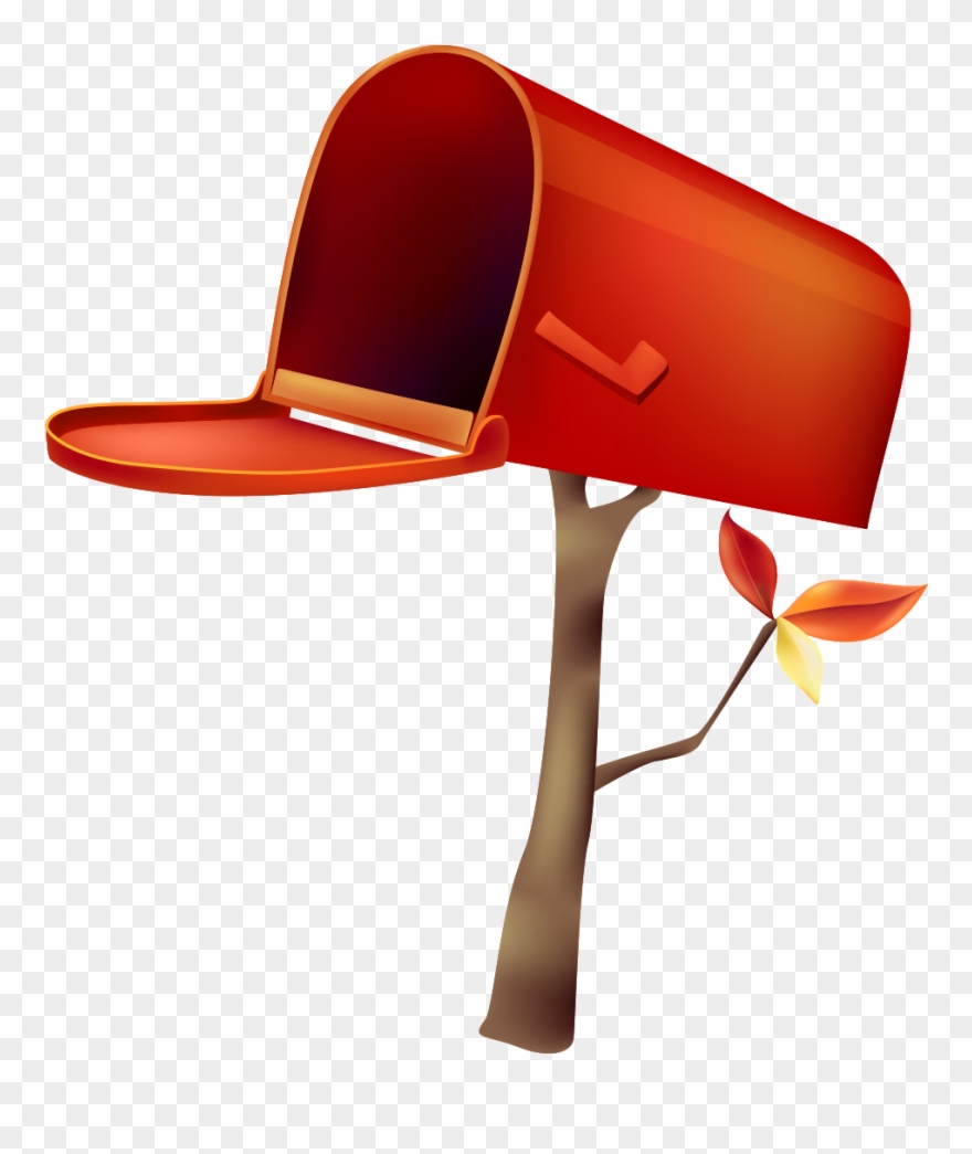 Red, Drawing, Letter Box, Headgear, Orange Png Image - Mailbox Cartoon Clipart
