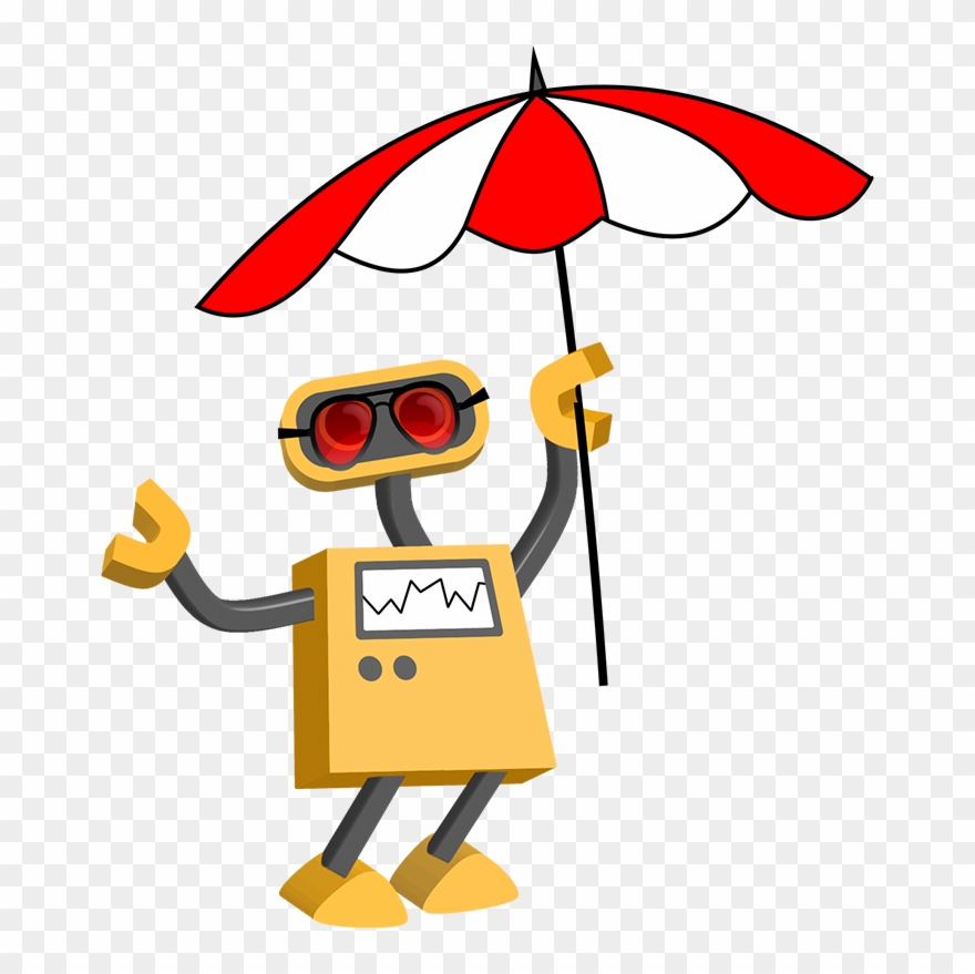 Tim Robot With Red Sunglasses And A Large Red And White - Transparent Background Robot Png Clipart