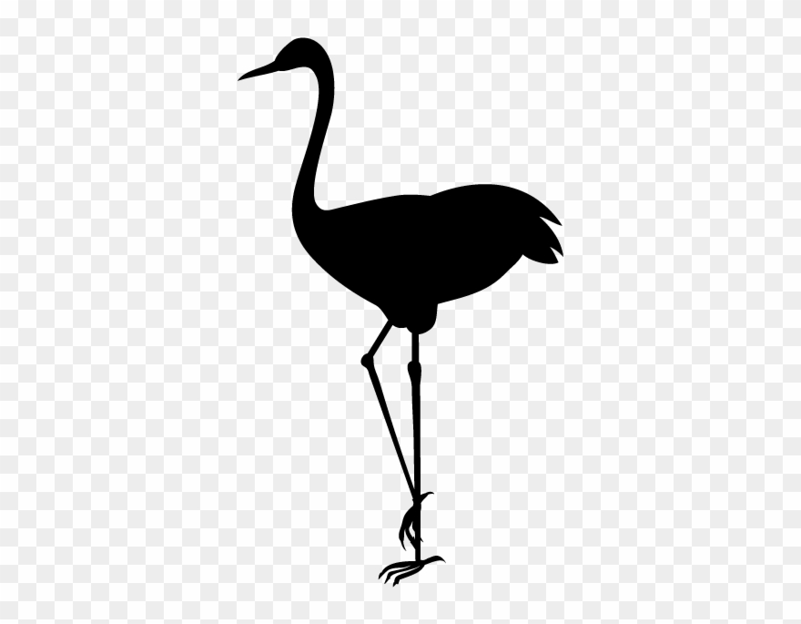 Free Cranes Silhouette Clip Water Bird Png Download (4215179) PinClipart
