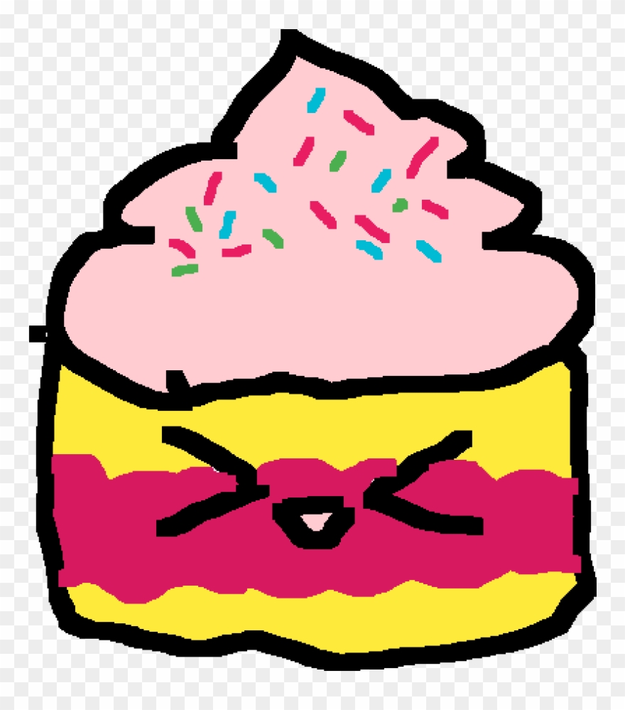 Clipart - Download - Pixilart - Kawaii-ish Cupcake - Png Download
