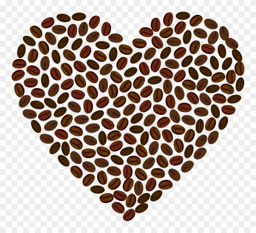 Love, Heart, Romance, Passion, Valentine, Coffee, Bean - Coffee Beans Clip Art - Png Download