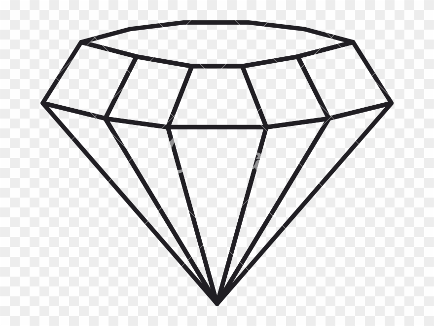 Diamond Silhouette Png - Easy Drawings For Kids Clipart