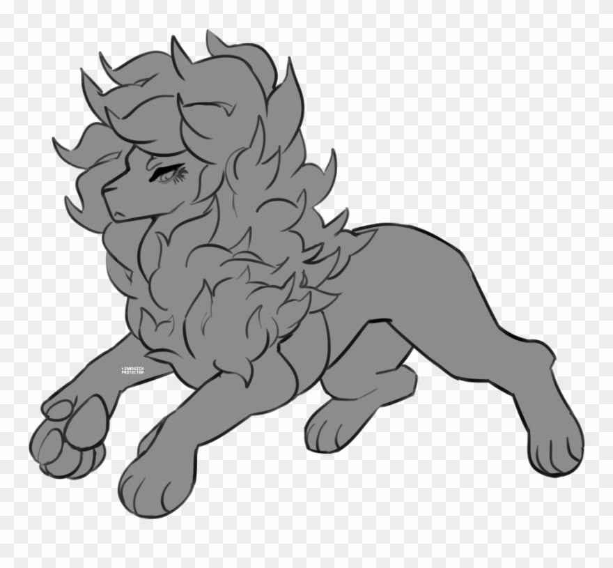 Cat, Lion, Dog, Dog Like Mammal, Black Png Image With - Illustration Clipart