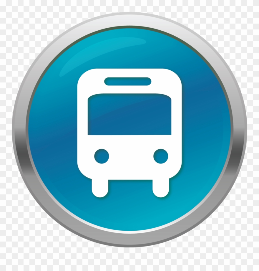 Icon Shuttle - Bus Stop Blue Icon Clipart