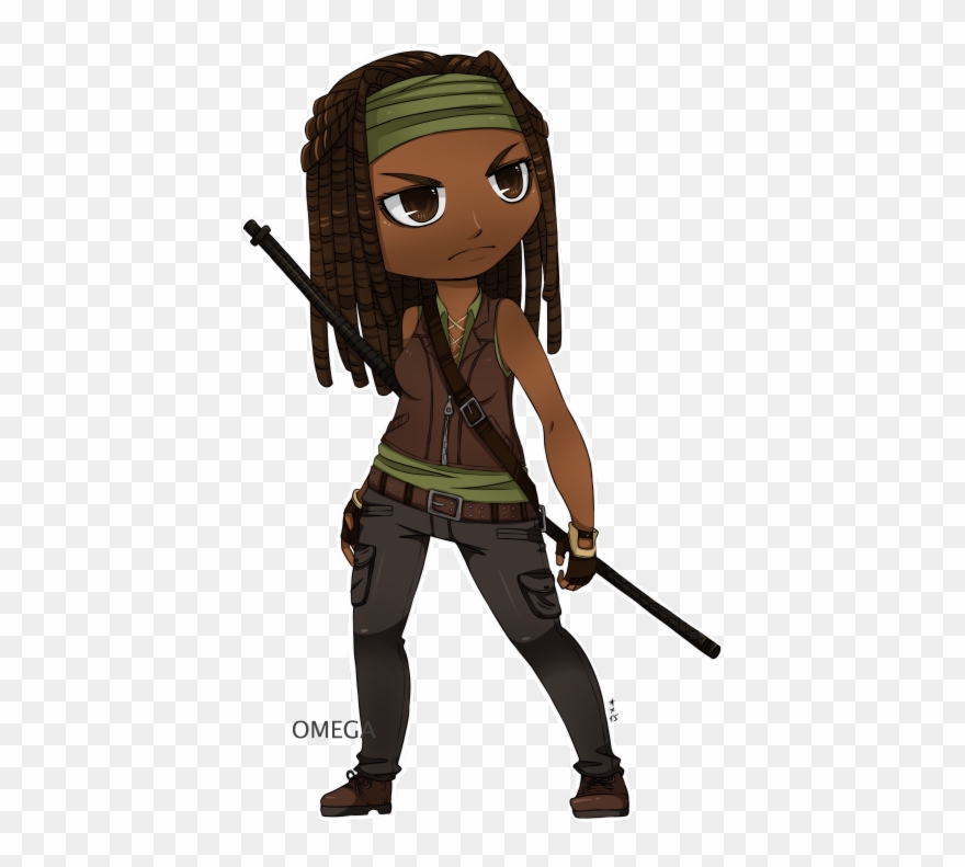 Fan Art Inspired By The Walking Dead Daryl Walking - Walking Dead Michonne Cartoon Clipart