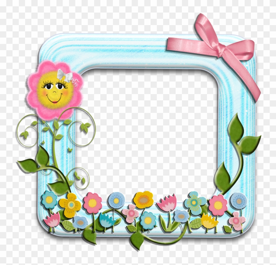 Picture Flower Frame Greeting Note Cards Birthday - Frame Kartu Ucapan Kelahiran Clipart
