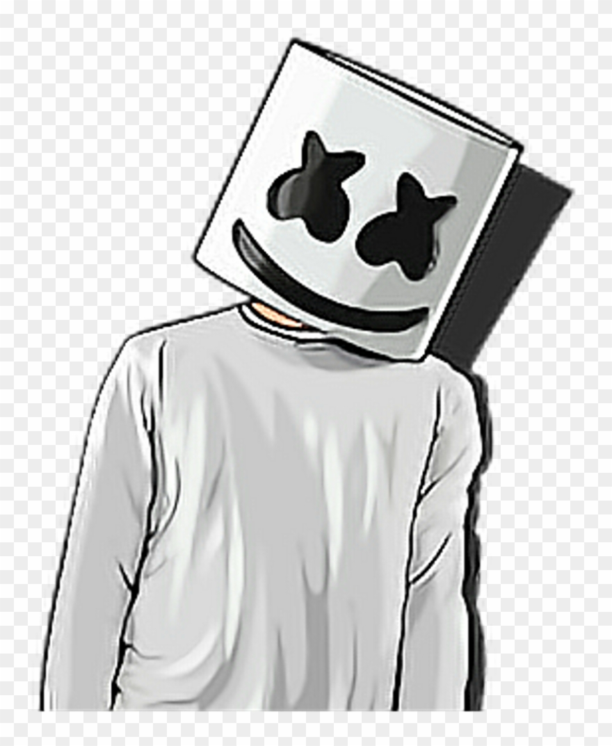 Poker Sticker - Marshmello Drawing Clipart