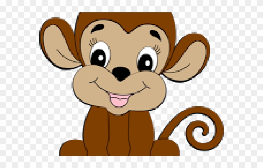 Cute Monkey Clipart - Baby Cute Monkey Clipart - Png Download