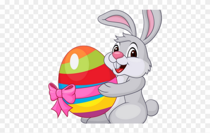 Easter Bunny Clipart Easter Sunday - Desenho Do Coelho Da Pascoa Com Ovo - Png Download