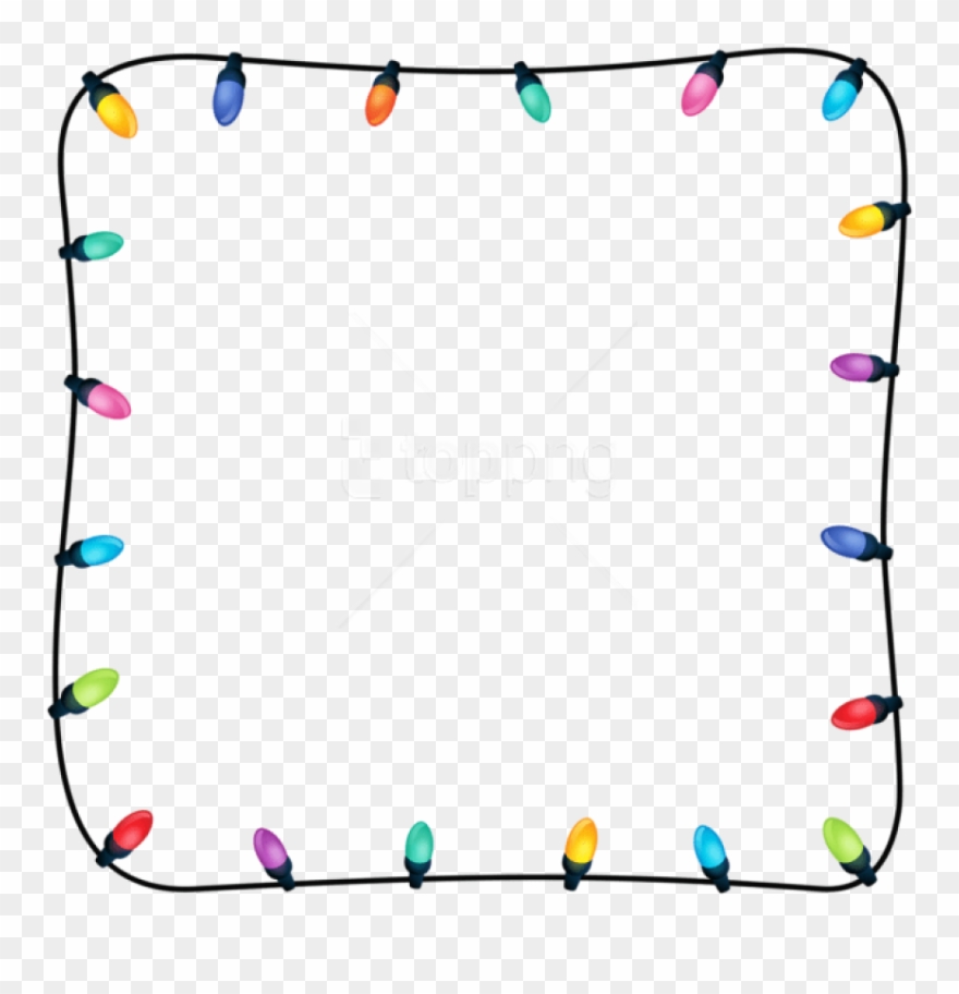 Christmas Lights Frame Png - Christmas Lights Border Png Clipart
