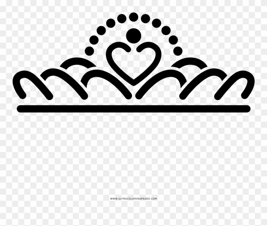 Tiara Coloring Page - Traje Silueta Clipart