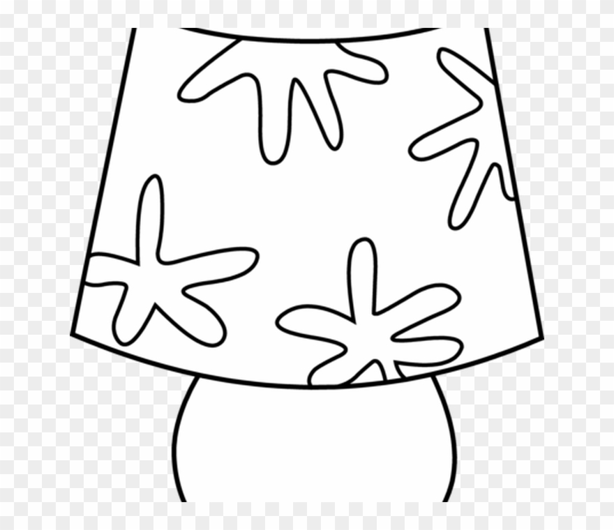 Lamp Clipart - Lamp Clip Art Black And White - Png Download