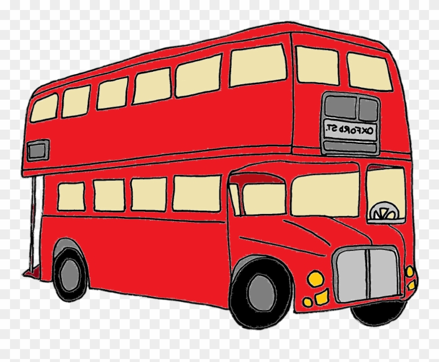 Clipart Of Bus, Bus In And Bus On - Double-decker Bus - Png Download