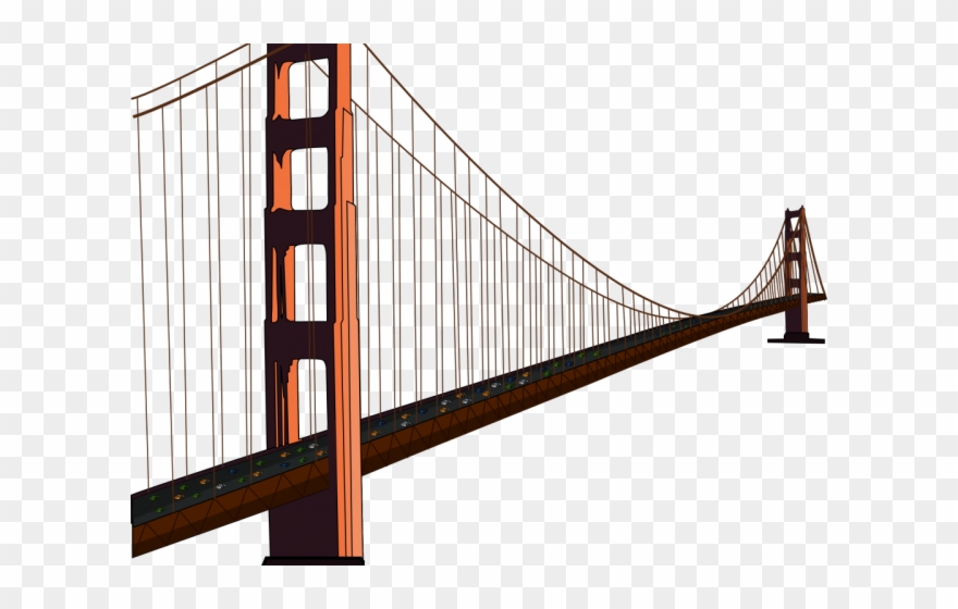 Bridge Clipart Transparent Background - Golden Gate Bridge Transparent Background - Png Download