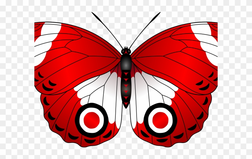 Butterfly Clipart Red - Transparent Red Butterfly - Png Download