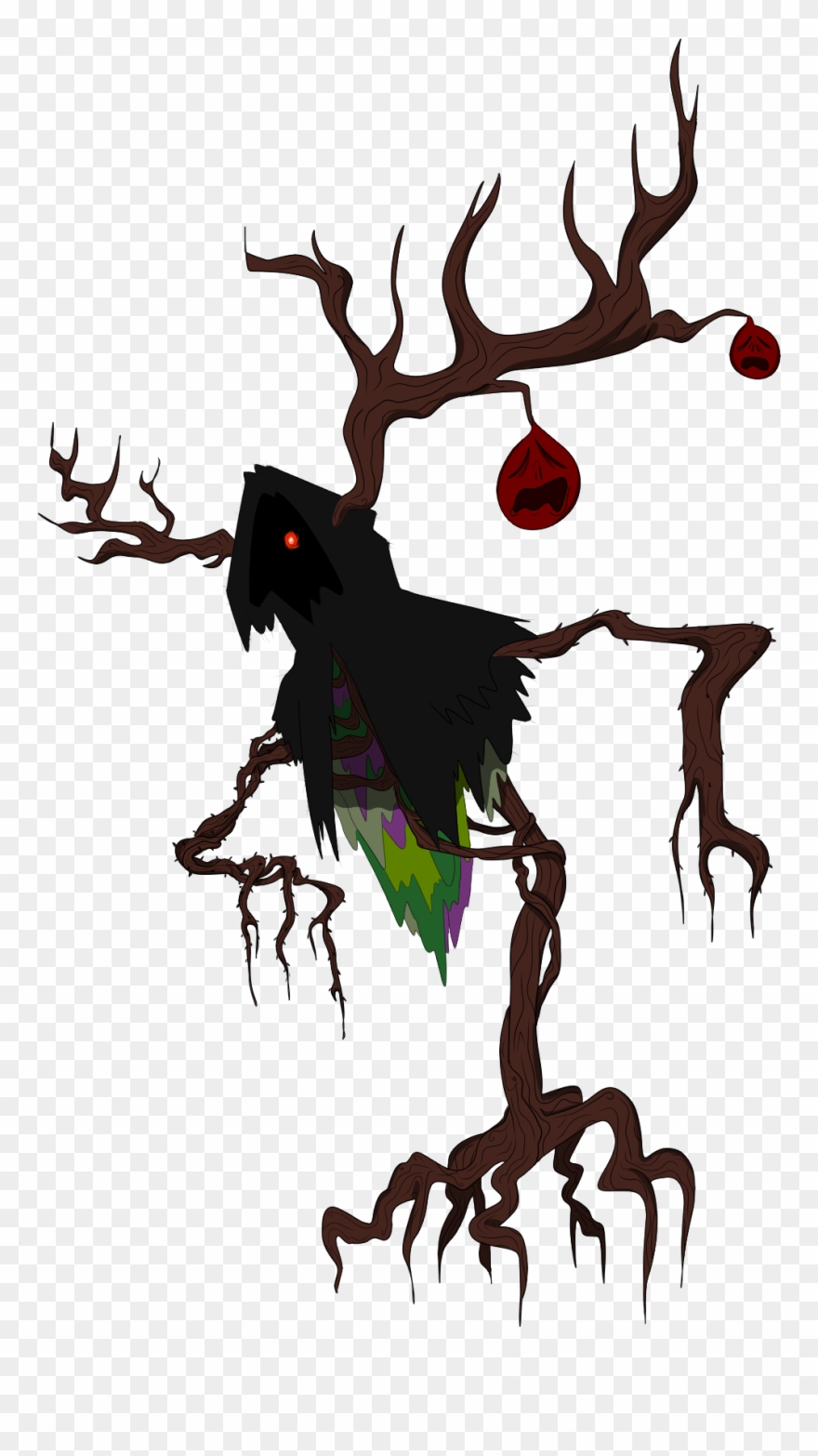 Necromancer Drawing Deer Skull - Illustration Clipart