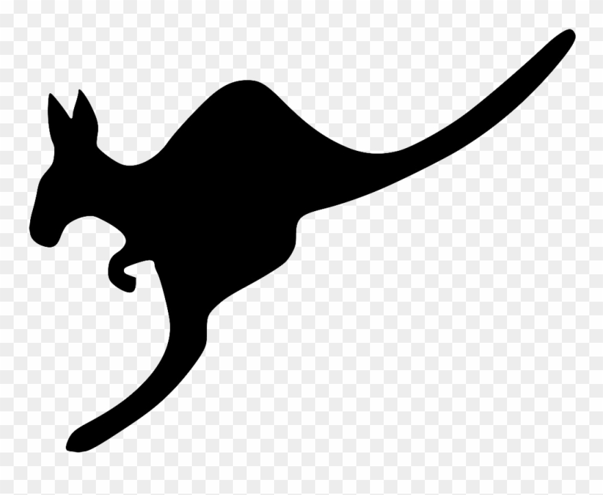 Kangaroo Jumping Transparent Image - Jumping Kangaroo Silhouette Clipart