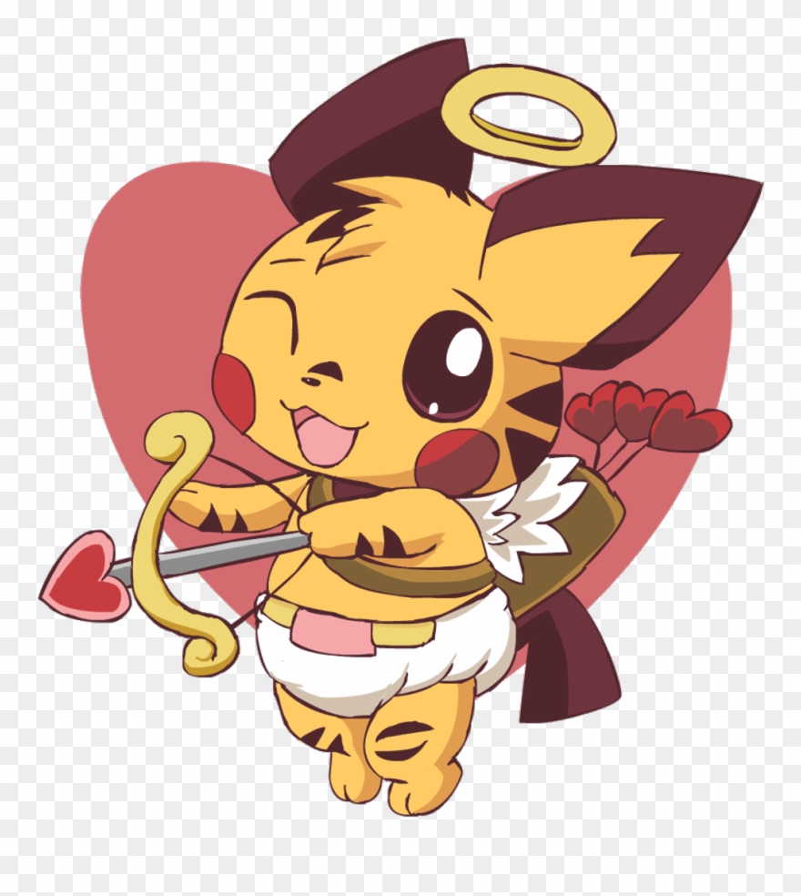 #sccupid #pokemon #pichu #pikachu #love #cupid #valentinesday - Cartoon Clipart