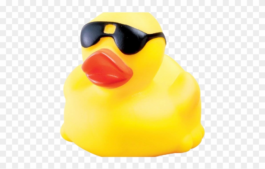 Duck Clipart Bathroom - Rubber Duck With Sunglasses Png Transparent Png