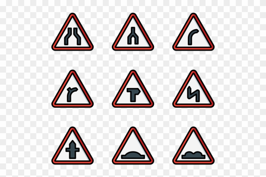 Uk Road Signs - Triangle Clipart
