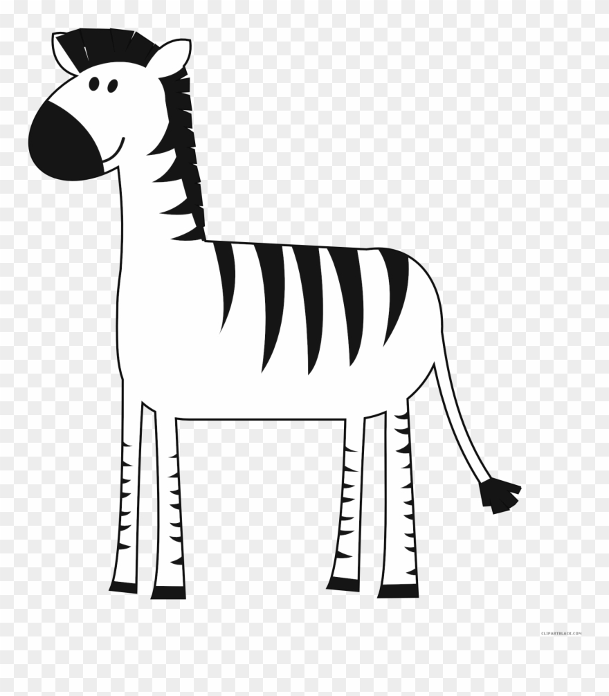 Zebra Clipart Carton - Zebra Clipart Black And White - Png Download