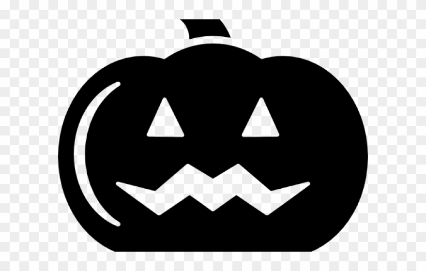 Evil Clipart Black And White - Cute Pumpkin Sticker - Png Download