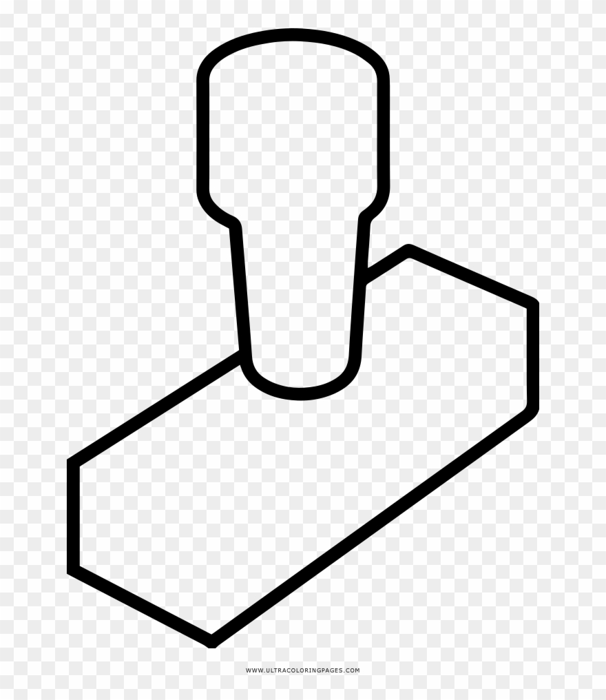 Stamp Coloring Page - Dibujo De Sello Para Colorear Clipart (#4224718