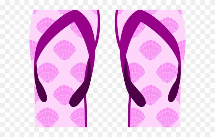 Purple Clipart Flip Flop - Purple Flip Flops Clip Art - Png Download