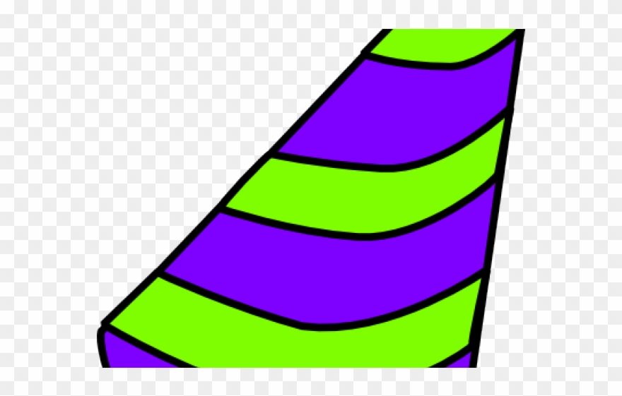 Birthday Hat Clipart Purple - Birthday Stripes Hat Clipart - Png Download