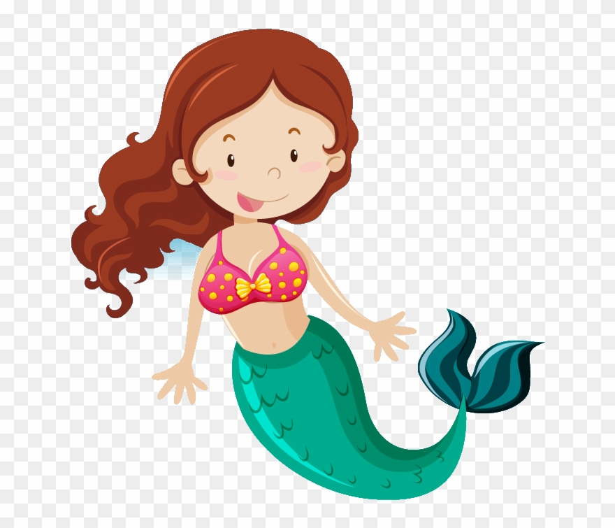 Scuba Mermaid Kids Birthday Party - Cute Mermaid Clipart