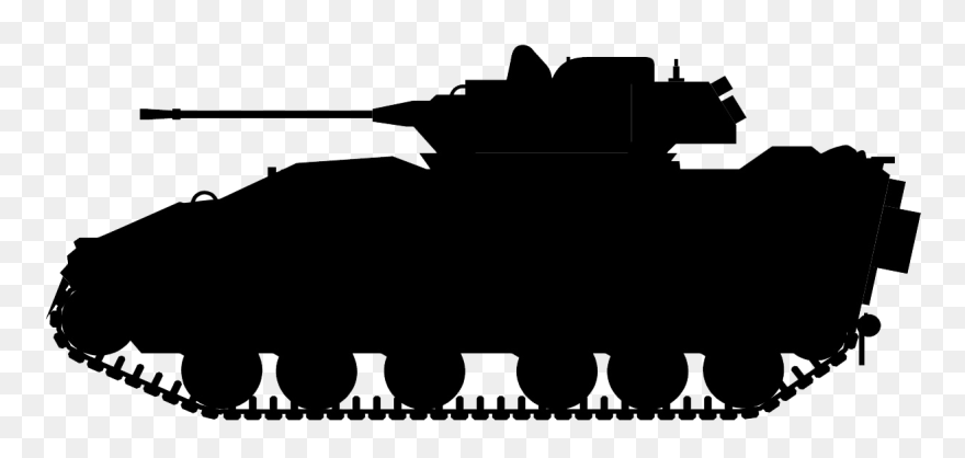 Military Clipart Army Tank - World War 1 Tank Silhouette - Png Download