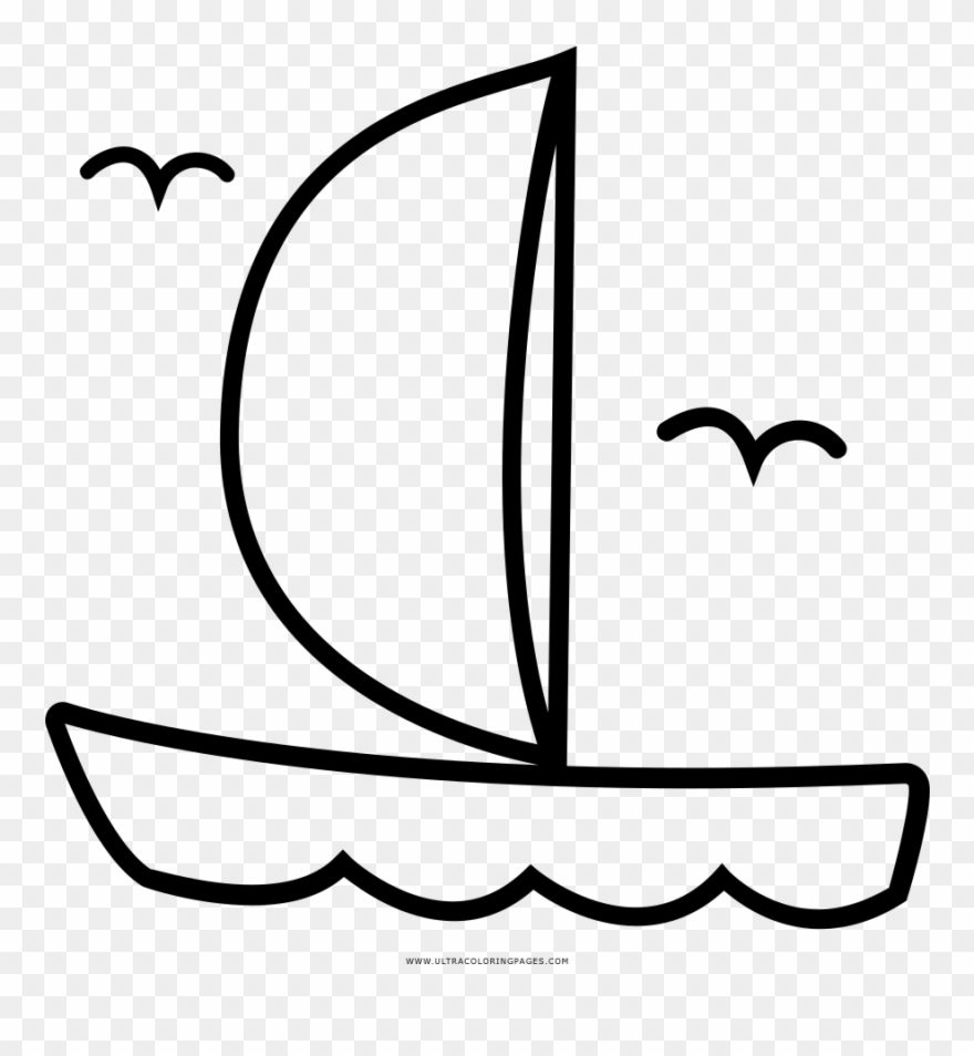 Sail Boat Coloring Page - Imagem Barco A Vela Para Colorir Clipart