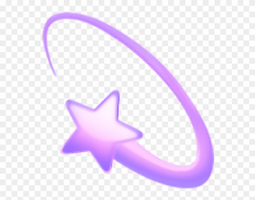 Purple Emoji Overlay Cute Star Halo - Emoji Star Clipart